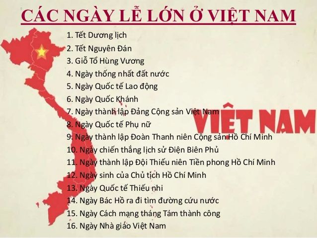 Tổng hợp các ngày lễ Việt Nam theo âm và dương lịch