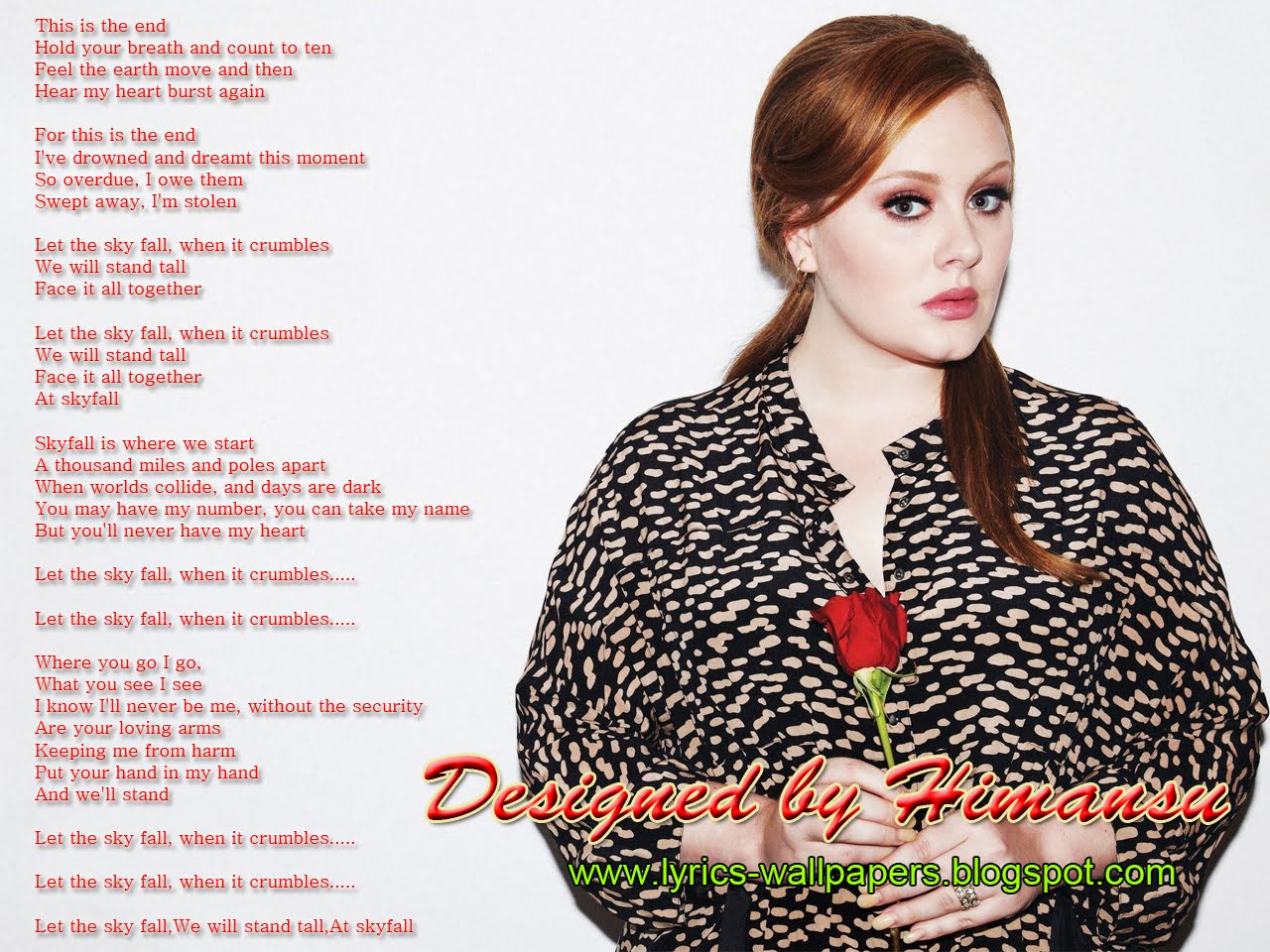 Lyrics Wallpapers: Adele - Skyfall