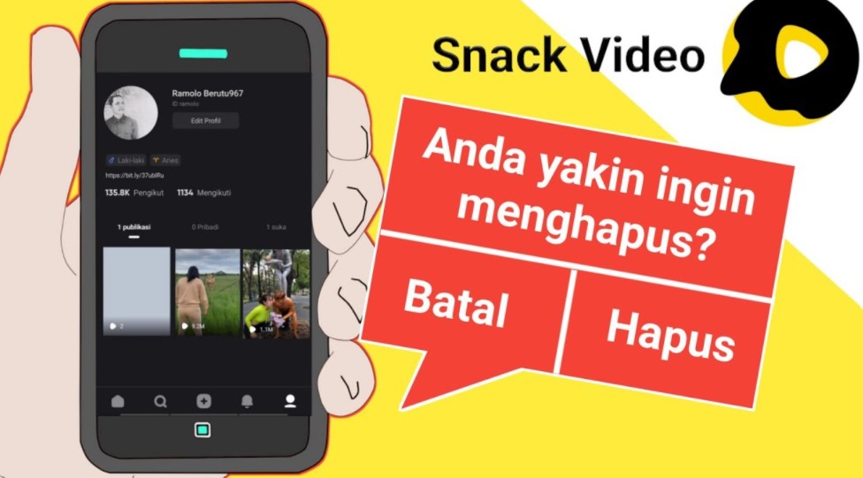 Cara Menghapus Video di Snack Vidio