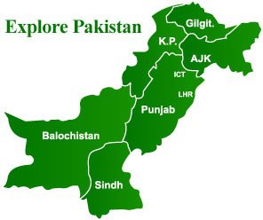 Pakistan Map with Provinces