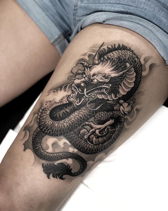 Dragon Tattoo Idea For Women