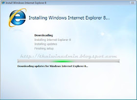 Installing Windows Internet Explorer 8