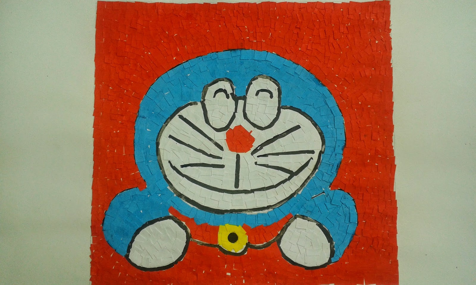 75 Gambar  Kolase  Doraemon Dari Biji Bijian HD Terbaru 