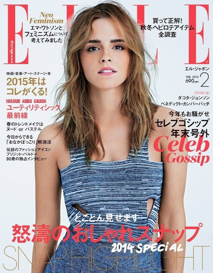 Emma es la portada de Elle Japón en Febrero 2015