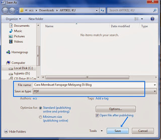 Cara Mengubah  File Word Ke Pdf, cara save di Ms. word