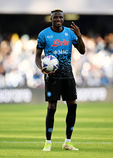 Napoli Nigerian sharpshooter Victor Osimhen scored a hat-trick against Sassuolo at the Stadio Diego Armando Maradona in Naples as the Partenopei clinch a 4-0 victory in the Serie A match