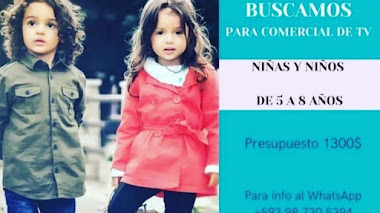 CASTING en ECUADOR: Se buscan NIÑOS Y NIÑAS de 5 a 8 años para COMERCIAL DE TV