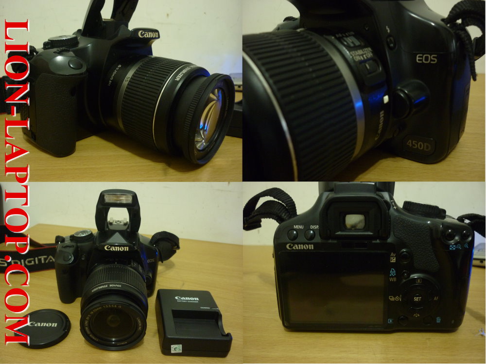 Kamera DSLR Merk CANON EOS 450D Kit 12MP : Laptop Bekas 