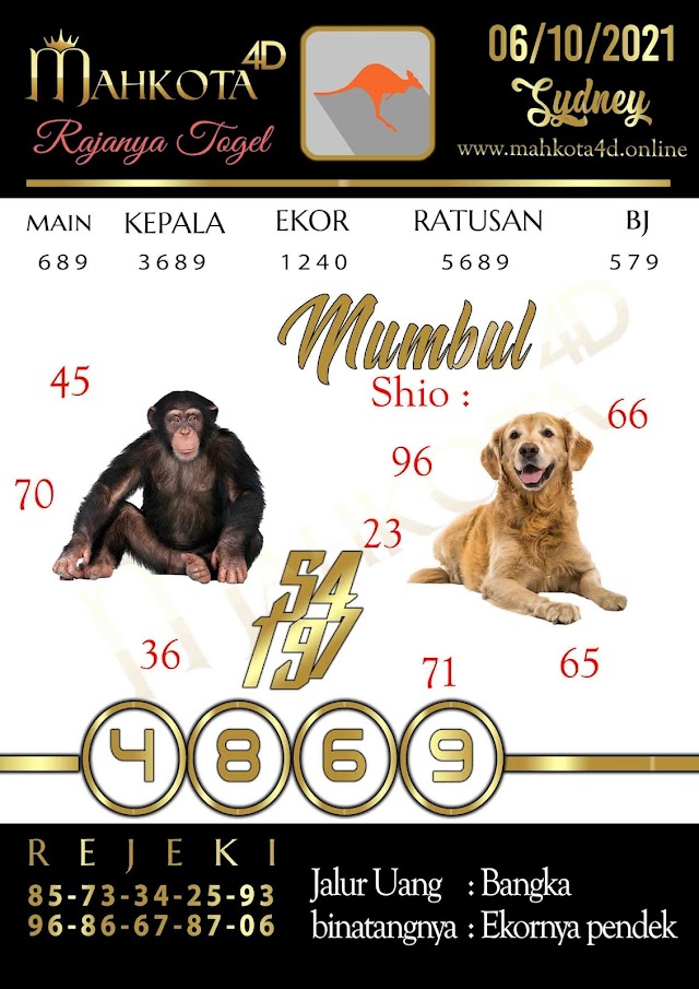 Syair Prediksi Jitu Sydney Pools - Togel Rabu, 06 - Oktober - 2021