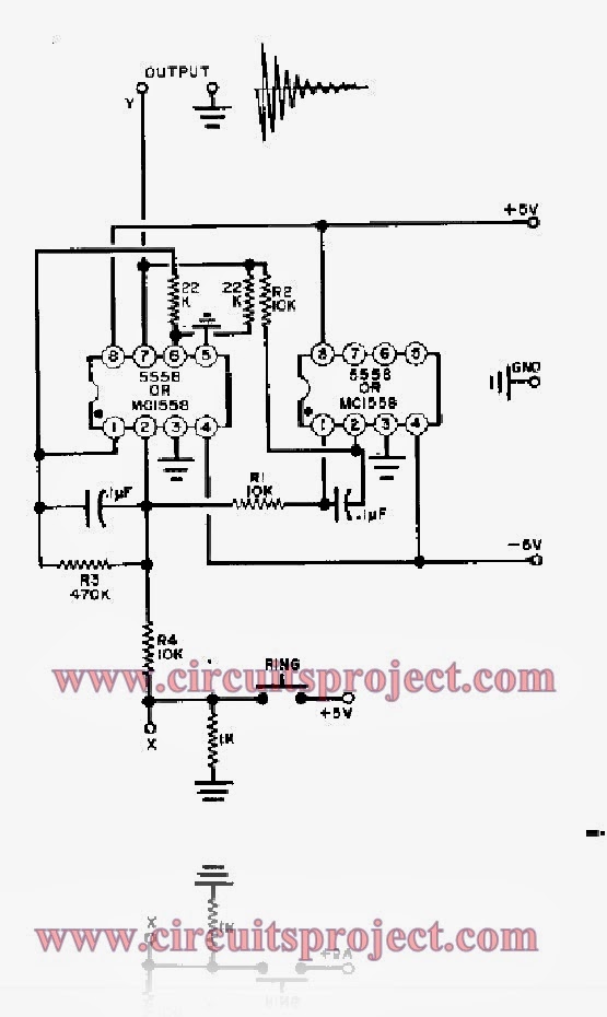 Simple Bell Circuit with Two 555 Timers Project