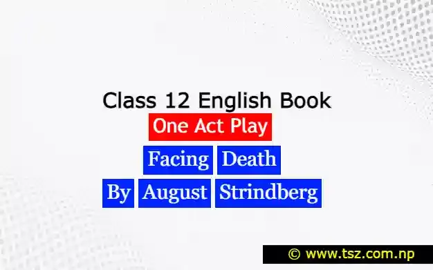 Summary of Facing Death by August Strindberg PDF class 12 english