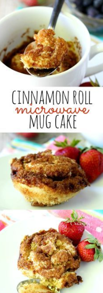 Cinnamon Roll Microwave Mug Cake