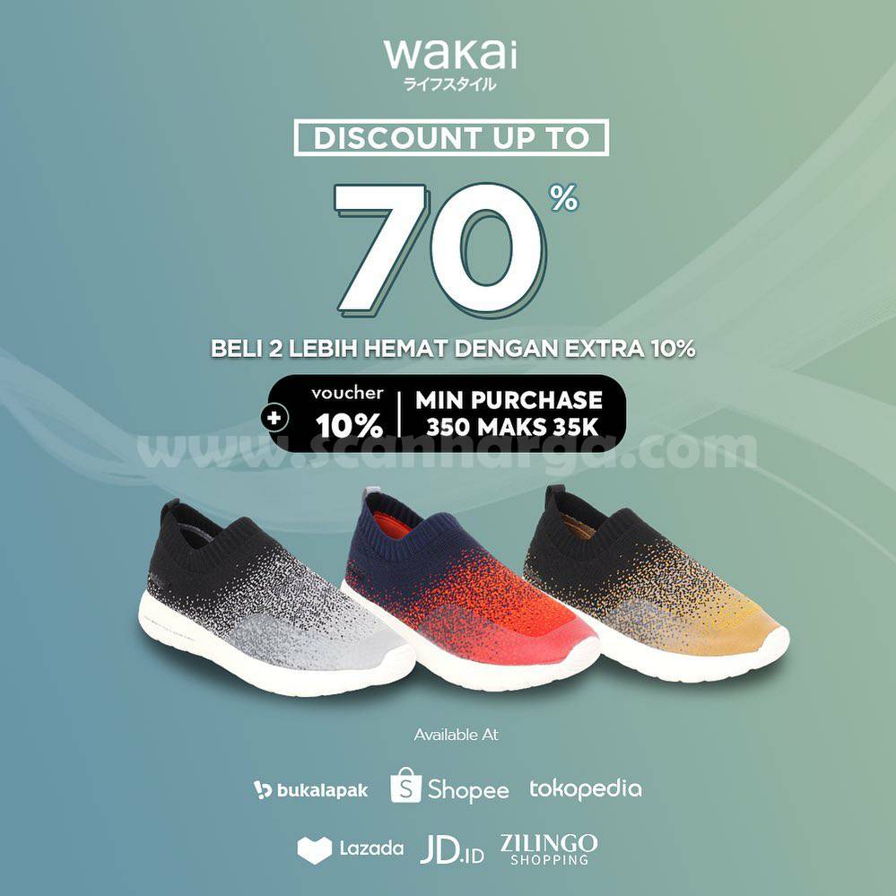 Wakai Promo Special 10.10 Discount up to 70% di seluruh Market Place