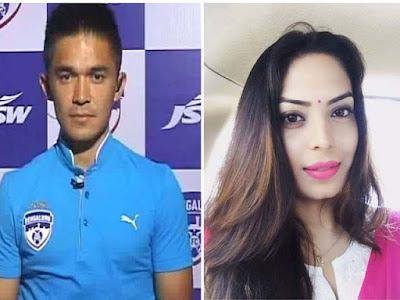 Sunil Chhetri  and Sonam Bhattacharya