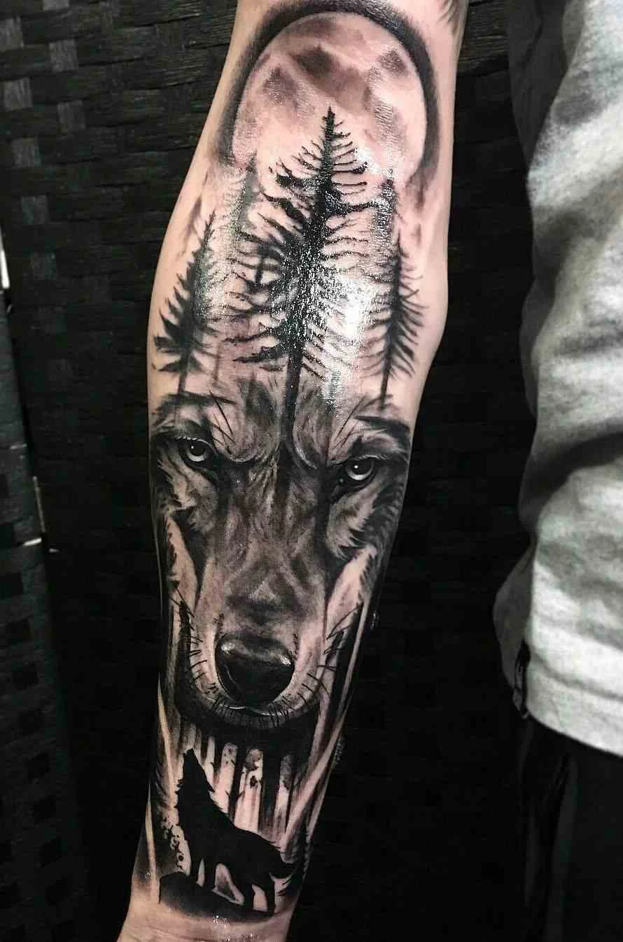 tatuajes para hombres de lobos