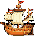 mini boat pixel art