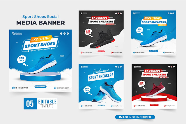 Shoe business promotional template free download