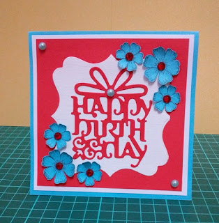 Red White And Blue Birthday Card