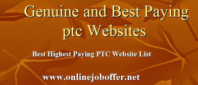 Genuine And Trusted Best PTC (Paid to Click) Web Sites List