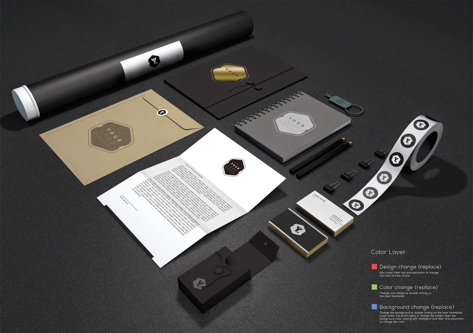 Branding Stationery Mock-Up PSD