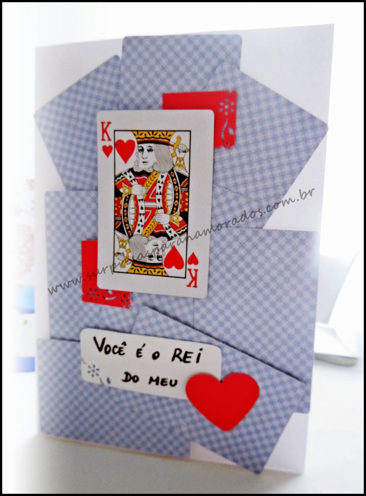 Valentine's Day - Cartão Rei de Copas  Surpresas para 