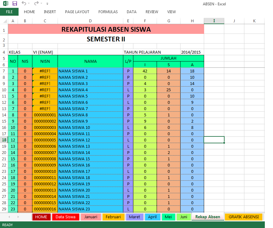 Contoh Grafik Absen Kelas Sd - Lowongan Kerja Terbaru