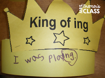 Activities to learn about the ending -ING
