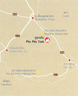 Phu Pha Toeb Map at thailand-mountains.blogspot.com