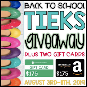 a photo of shoes and gift cards for the Back to School Giveaway.