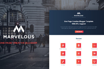 Marvelous - 1 Page Creative Blogger Templates