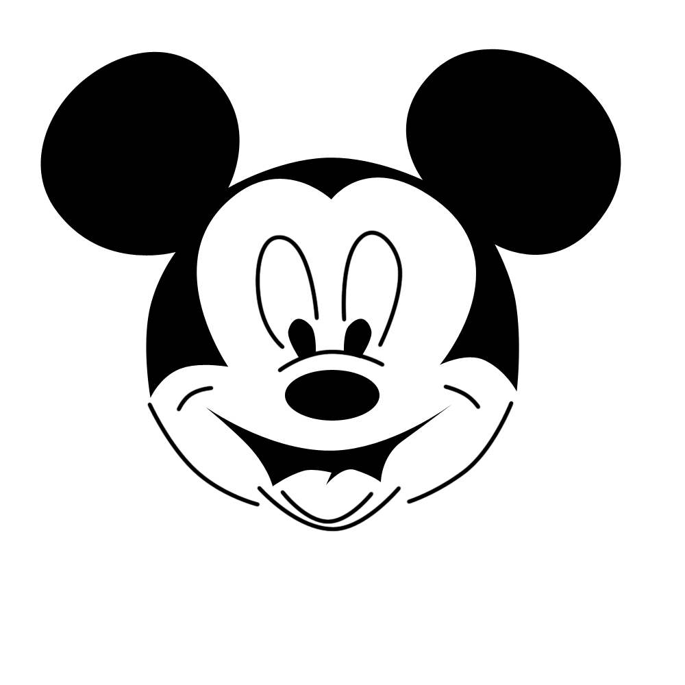 Gambar Mickey Mouse Keren Hitam Putih