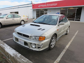 Subaru before paint and body repairs from Almost Everything Auto Body.