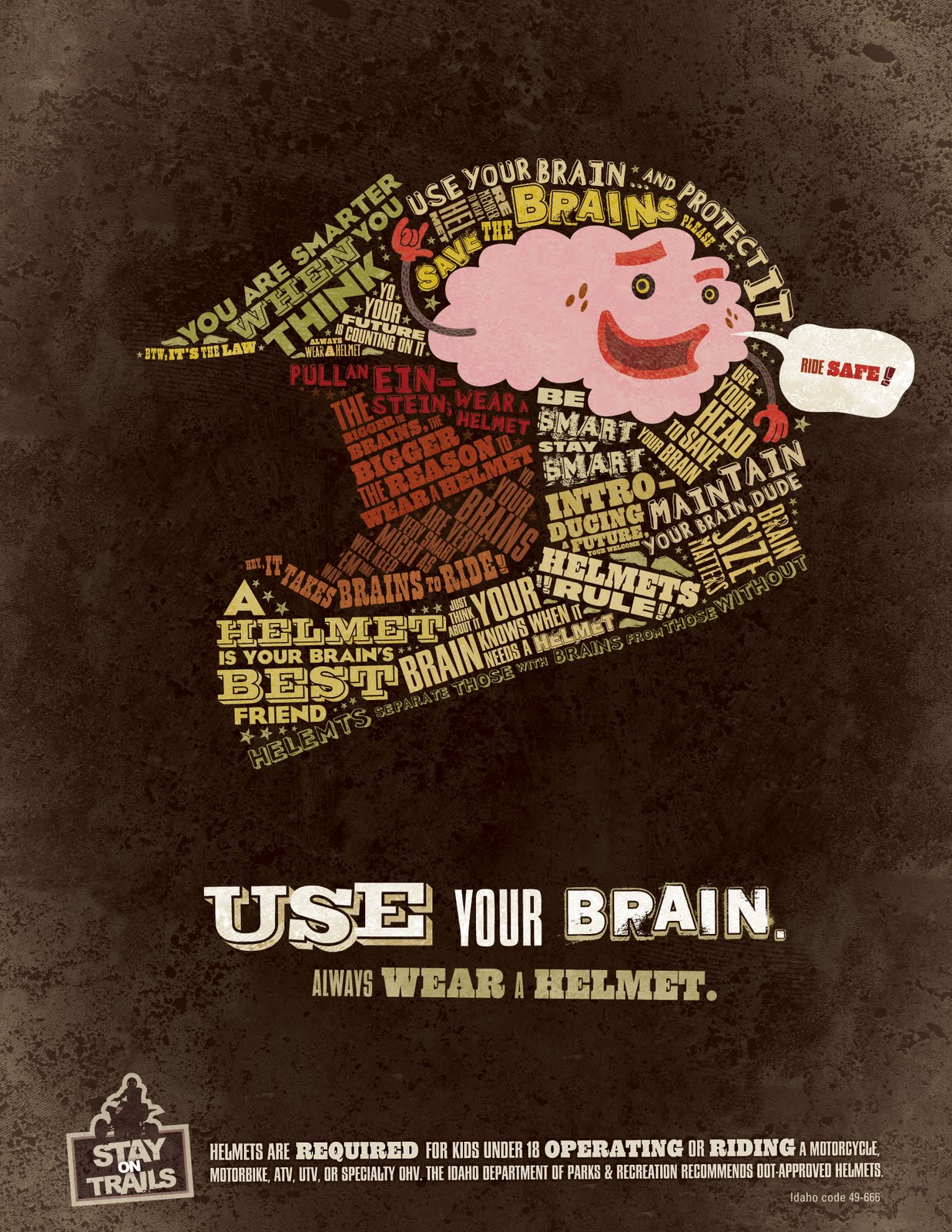 OHV Wear-a-Helmet poster | Road safety poster, Creative ...