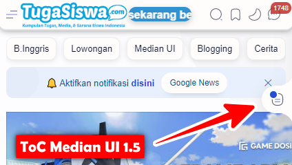 Cara Mengubah Posisi ToC Median UI v1.5