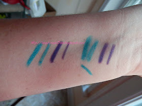 Wet n Wild Coloricon Eyeliner Pencil 650D Purple 659C Turquoise swatch