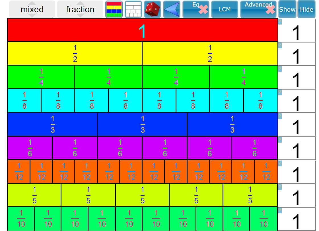 Time To Talk Tech Teach Fractions With A Virtual Fraction Wall