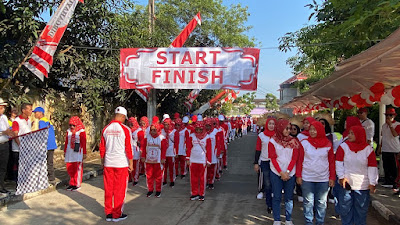 Peringati Hut RI ke-77, Kecamatan Cikupa Gerak Jalan Santai Diikuti 600 Peserta