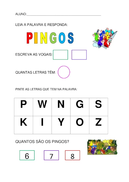 os pingos e as cores pdf