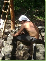 alicerce de pedra