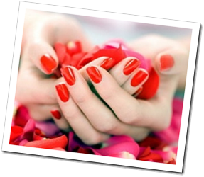 beautiful nail in hand