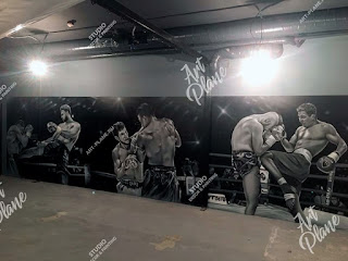 Роспись стен в бойцовском клубе RUS GYM