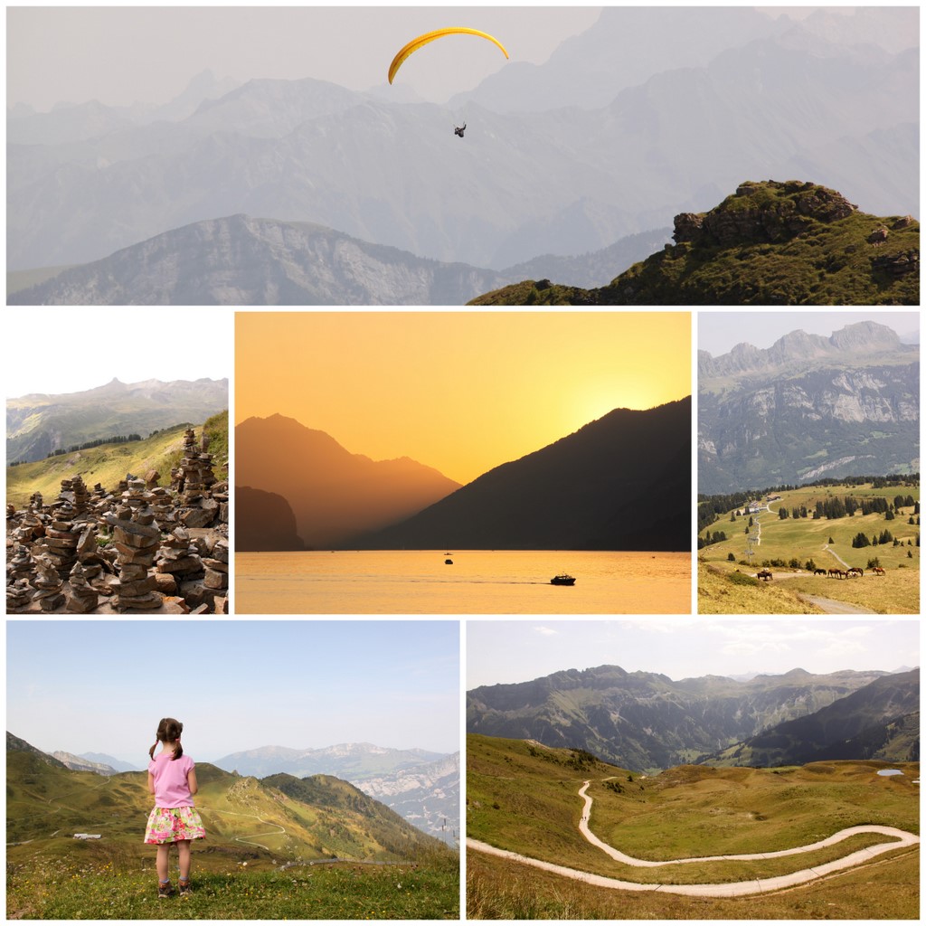 Swiss mountain collage