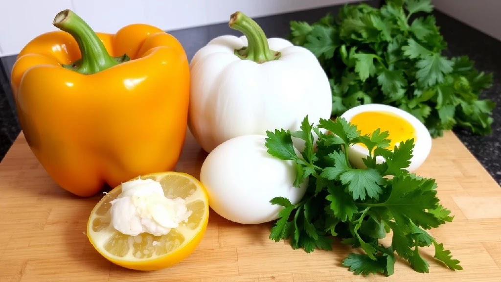 Shakshuka with Roasted Peppers and Lemon-Ginger Rice,