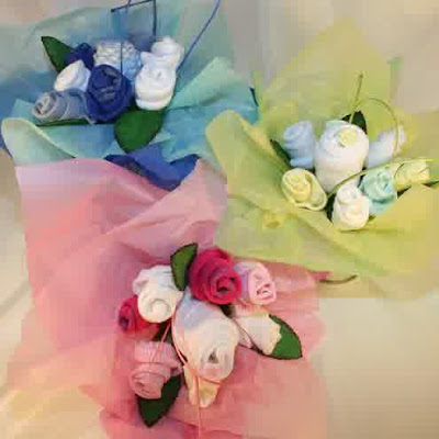 baby shower sock bouquet