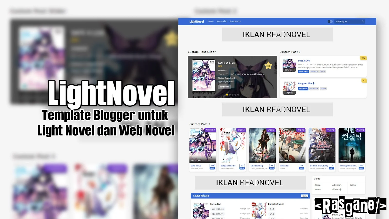 LightNovel V1.0.0 - Blogger Template Light Novel dan Web Novel