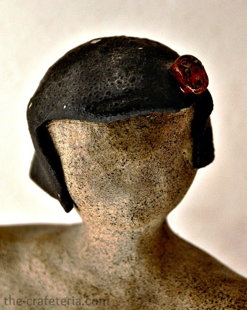 Lady in Red Ceramic Sculpture