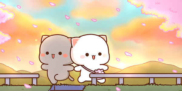 Some cute gifs of mochi peach cats