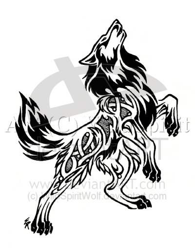 The butterfly symbolizes a free spirit as well. Tribal Wolf Bust Tattoo by