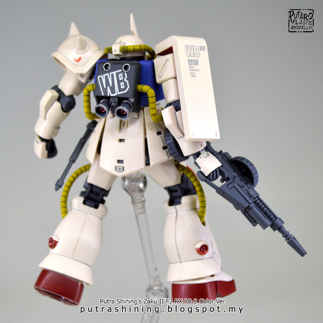 HGUC 1/144 Zaku II F2 RX-78-2 Color Ver. by Putra Shining