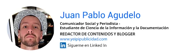 Perfil Juan Pablo Agudelo Linkedin - Yeipi Publicidad